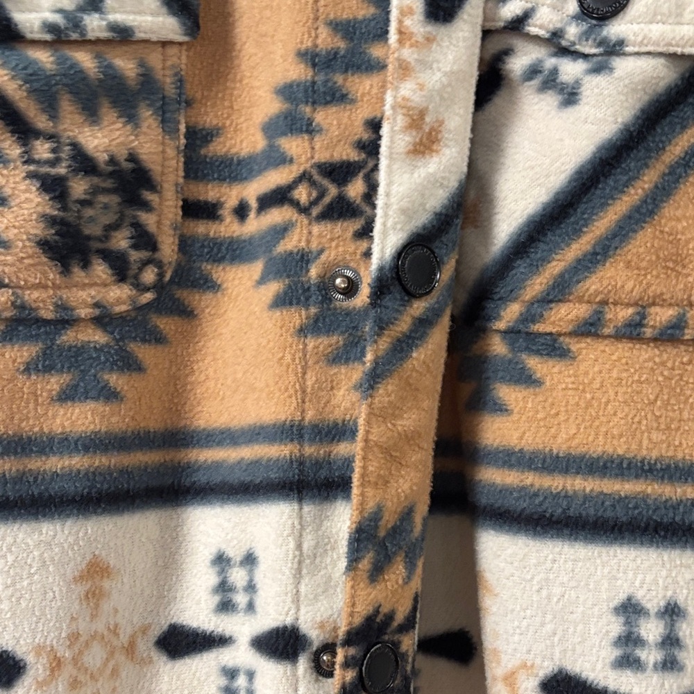 Simply Southern Tan and Black Aztec Shirt Jacket - Picture 4 of 9